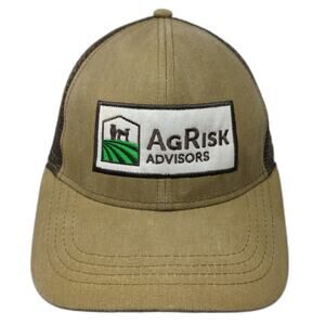 Ouray Baseball Cap Brown One Size Mesh Back Strapback AgRisk Advisors Patch Hat